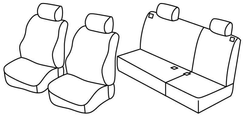 Set coprisedili Superior - Nocciola - su misura per Volkswagen Polo 5p (11/01>08/09)
