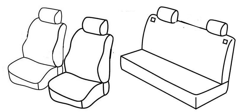Set coprisedili Superior - Beige - su misura per Volkswagen Polo 5p (11/01>08/09)