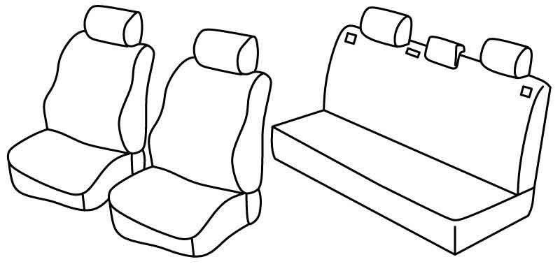 Set coprisedili Superior - Nocciola - su misura per Volkswagen Polo 5p (11/01>08/09)