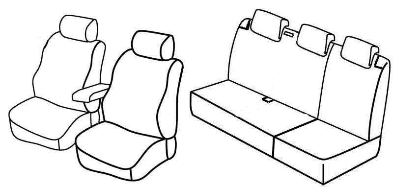 Set coprisedili Superior - Beige - su misura per Volkswagen Polo 5p (09/09>04/14) Trendline