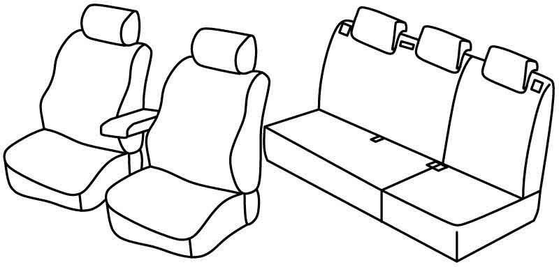 Set coprisedili Superior - Nocciola - su misura per Volkswagen Polo 5p (09/09>04/14) Comfortline