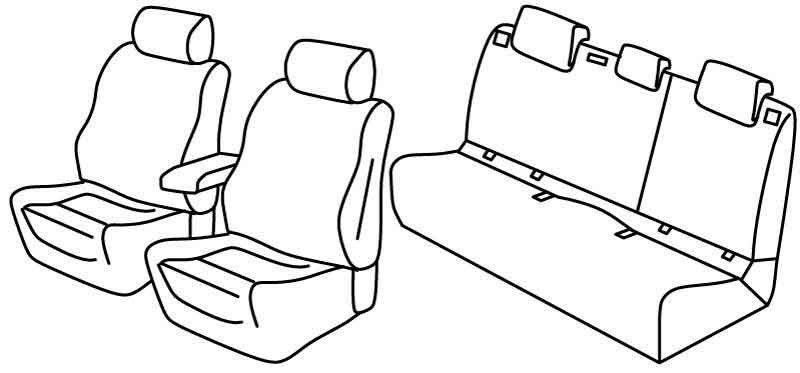 Set coprisedili Superior - Nocciola - su misura per Volkswagen Polo 5p (10/17>) Comfortline
