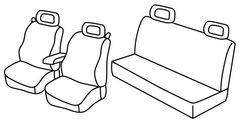 Set coprisedili Superior - Grigio/Nero - su misura per Volkswagen New Beetle (04/99>10/11)