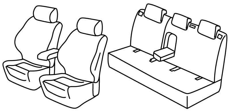 Set coprisedili Superior - Beige - su misura per Ford Focus 5p (06/18>) Active