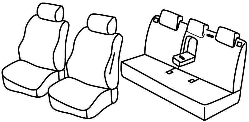 Set coprisedili Superior - Nocciola - su misura per Honda Civic 5p (03/17>)