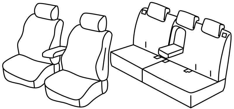 Set coprisedili Superior - Nero/Grigio - su misura per Honda HR-V (09/15>) Elegance