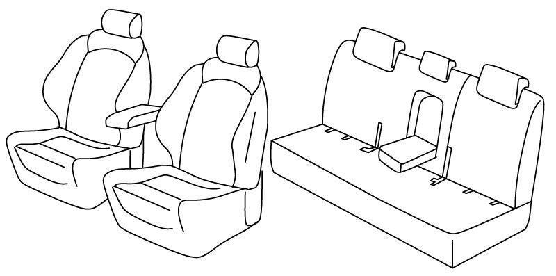 Set coprisedili Superior - Grigio/Nero - su misura per Hyundai Tucson (09/15>10/20)