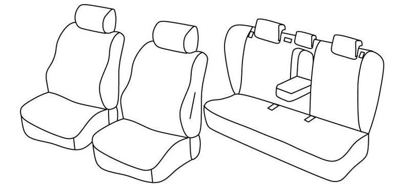 Set coprisedili Superior - Nero/Grigio - su misura per Hyundai i40 4p (04/12>06/15)