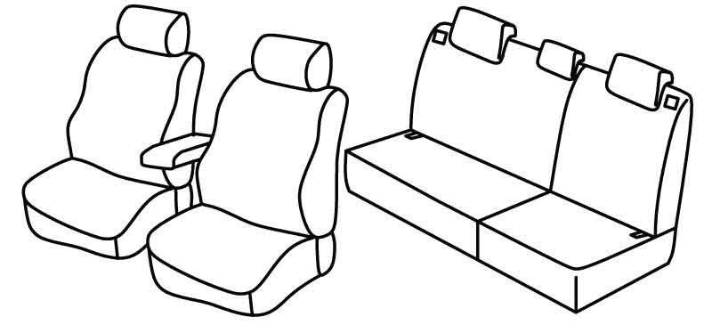Set coprisedili Superior - Nero/Rosso - su misura per Hyundai Tucson (09/15>10/20)