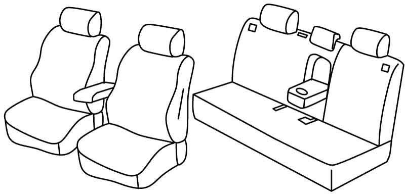 Set coprisedili Superior - Nero/Rosso - su misura per Hyundai Ioniq (12/16>) EV Premium