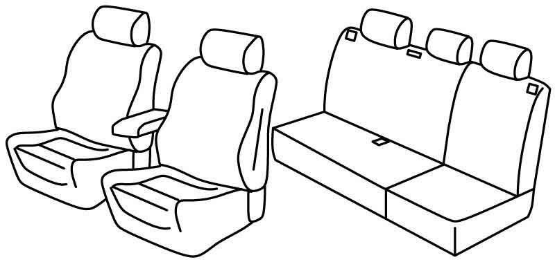 Set coprisedili Superior - Nero/Rosso - su misura per Jeep Grand Cherokee (06/05>12/10) Sport