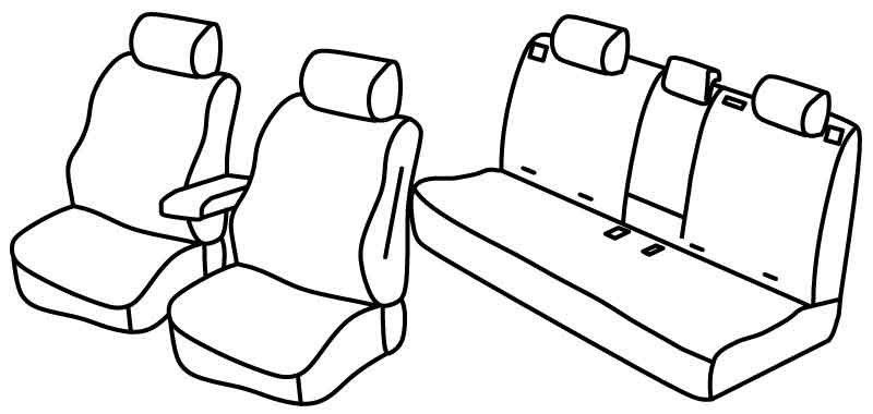 Set coprisedili Superior - Beige - su misura per Jeep Compass (07/17>)