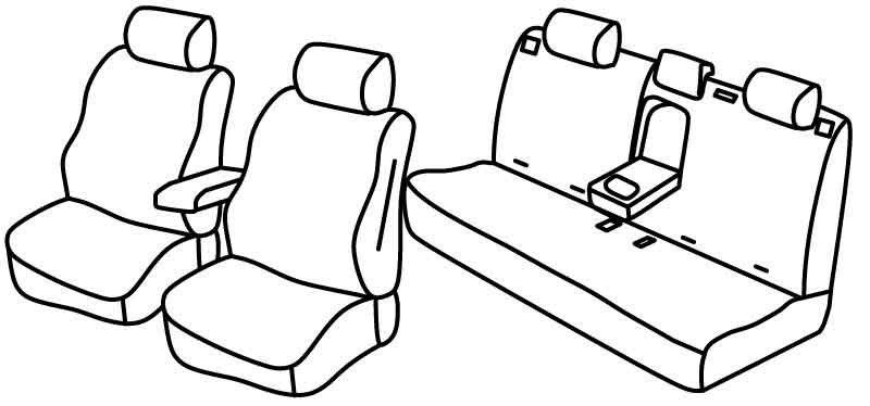 Set coprisedili Superior - Beige - su misura per Jeep Compass (07/17>) Longitude