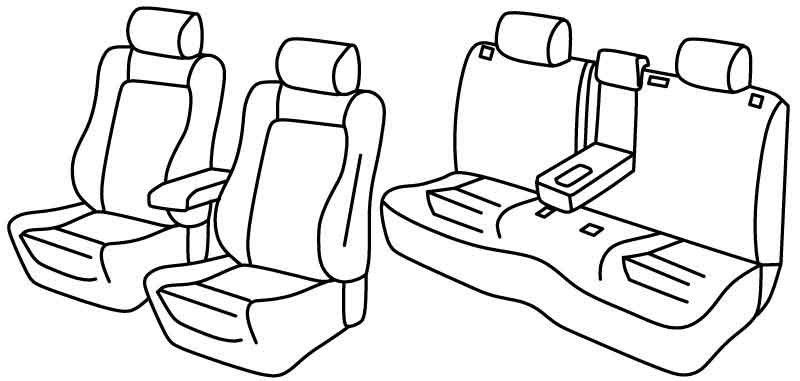 Set coprisedili Superior - Nero/Grigio - su misura per Jeep Renegade (02/18>)