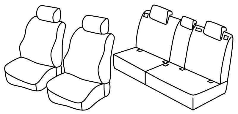 Set coprisedili Superior - Nocciola - su misura per Kia Sorento (11/09>01/15)