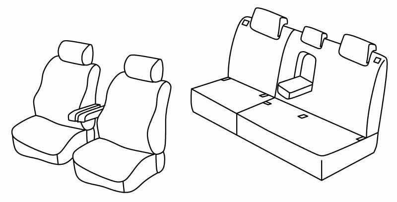 Set coprisedili Superior - Beige - su misura per Kia Venga (02/10>11/19) World Cup Edition