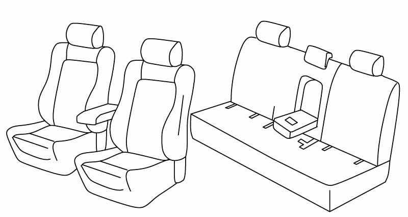 Set coprisedili Superior - Nero/Blu - su misura per Kia Sportage (03/16>) Ex Style