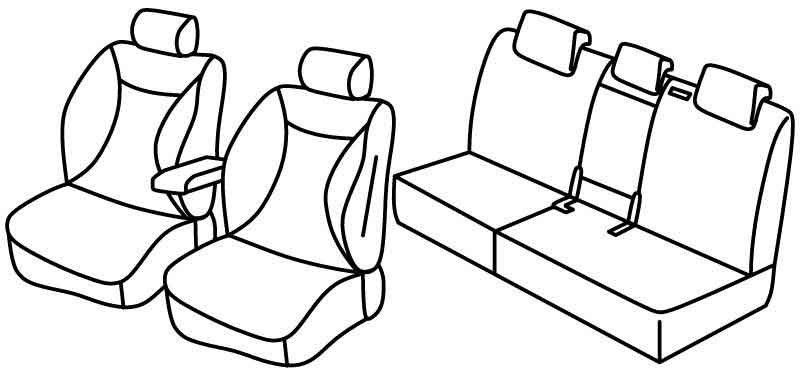 Set coprisedili Superior - Grigio/Nero - su misura per Kia Sorento (02/15>10/20) Exclusive