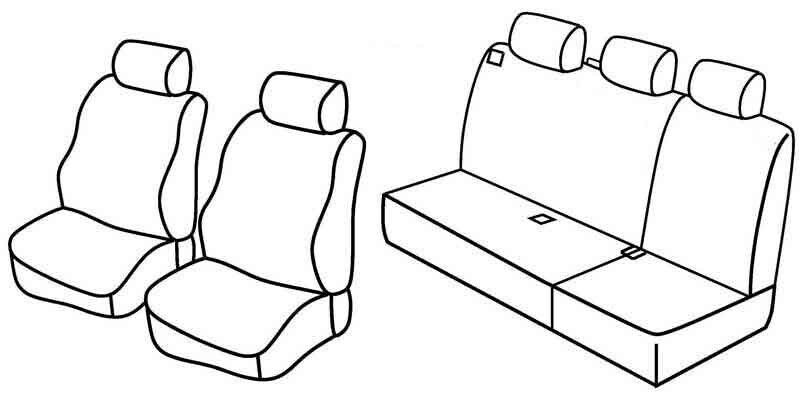 Set coprisedili Superior - Nocciola - su misura per Land Rover Freelander 5p (10/97>11/06) dal 10/2003