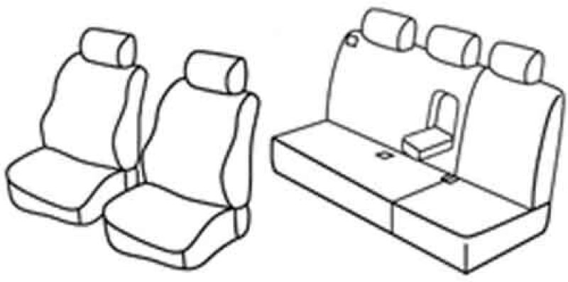 Set coprisedili Superior - Nero/Grigio - su misura per Land Rover Freelander 5p (10/97>11/06) dal 10/2003