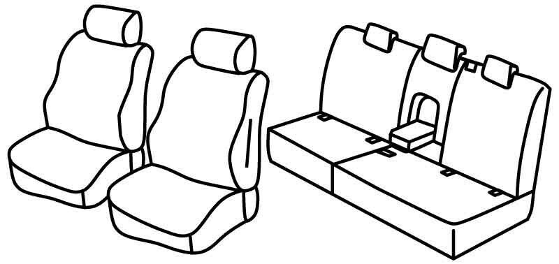 Set coprisedili Superior - Grigio/Nero - su misura per Land Rover Discovery (01/17>)