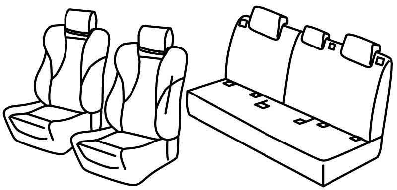 Set coprisedili Superior - Nocciola - su misura per Land Rover Evoque 5p (09/15>12/18)