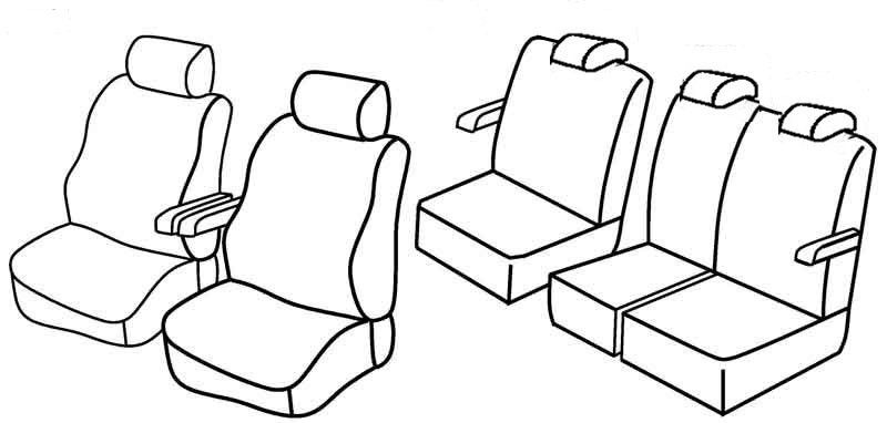 Set coprisedili Superior - Beige - su misura per Mazda 5 5p (11/10>10/13)
