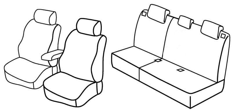 Set coprisedili Superior - Beige - su misura per Mazda 6 4p (04/08>12/12)
