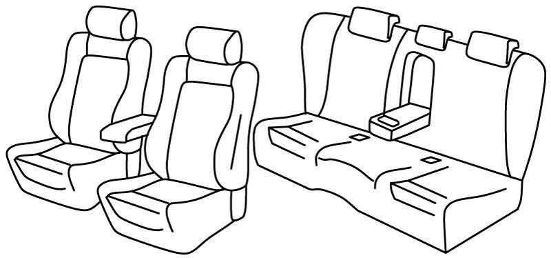 Set coprisedili Superior - Nero/Grigio - su misura per Mazda 6 4p (01/13>10/18)