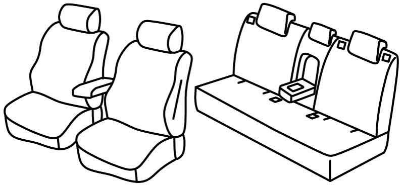 Set coprisedili Superior - Nero/Grigio - su misura per Mazda CX-5 (06/17>)