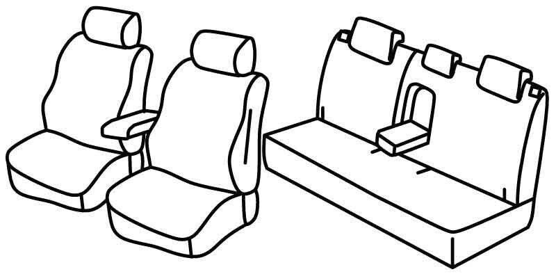 Set coprisedili Superior - Grigio/Nero - su misura per Mazda CX-7 (06/07>09/09)