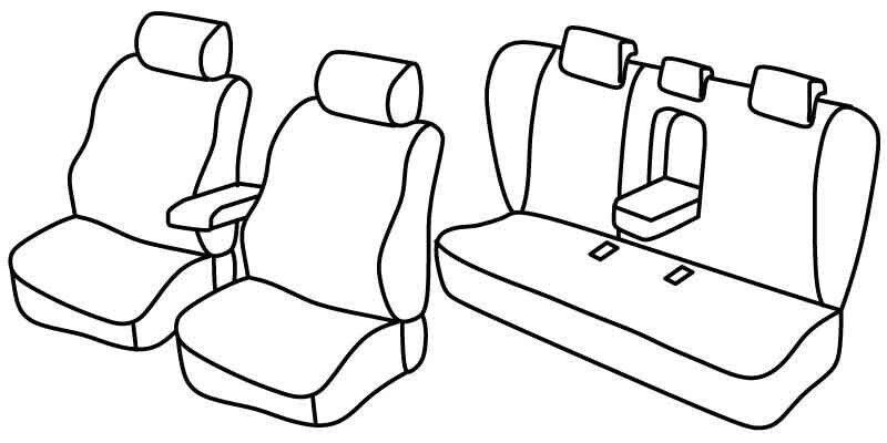 Set coprisedili Superior - Grigio/Nero - su misura per Mazda 6 4p (04/08>12/12)