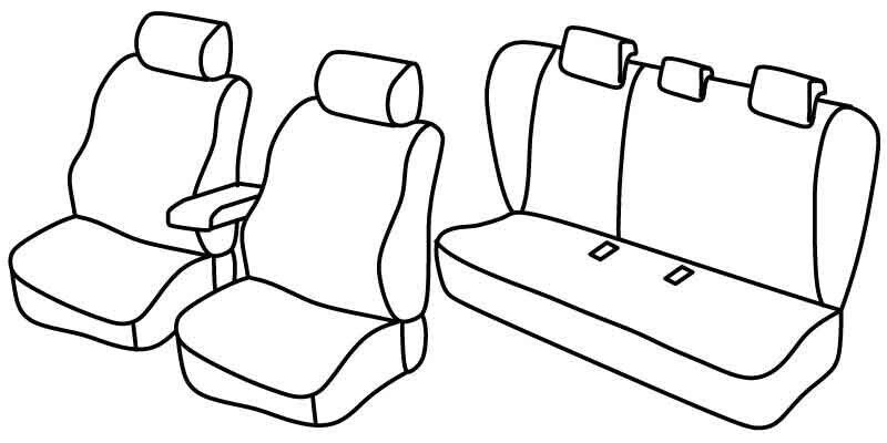Set coprisedili Superior - Grigio/Nero - su misura per Mazda 6 4p (04/08>12/12)