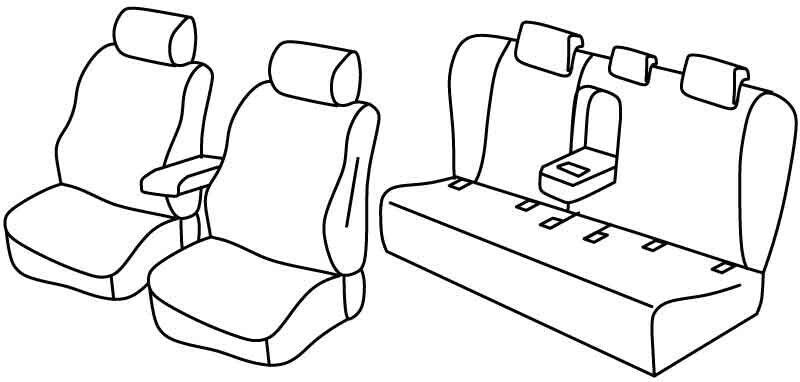 Set coprisedili Superior - Grigio/Nero - su misura per Mazda 6 4p (11/18>)