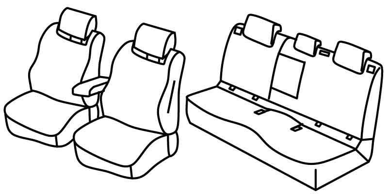 Set coprisedili Superior - Grigio/Nero - su misura per Mazda CX-30 (09/19>)