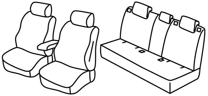 Set coprisedili Superior - Nero/Blu - su misura per Mazda CX-5 (06/17>)