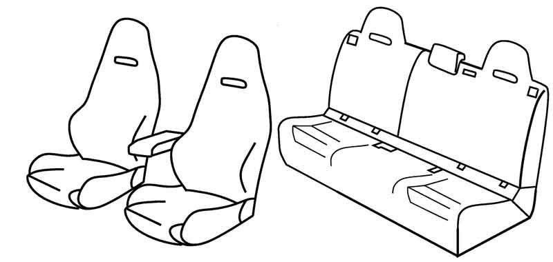 Set coprisedili Superior - Nero/Rosso - su misura per Mercedes Classe A 5p (10/12>09/15)