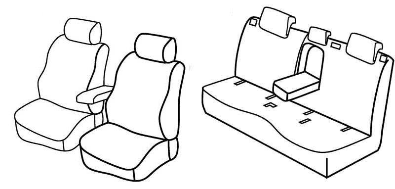 Set coprisedili Superior - Beige - su misura per Mercedes Classe B (10/11>01/19)