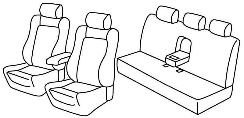 Set coprisedili Superior - Nocciola - su misura per Mercedes Classe E 4p (03/02>02/09) Sport