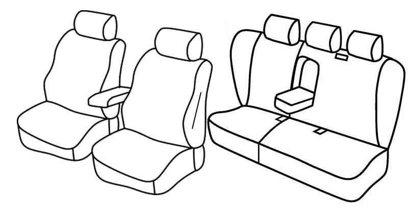 Set coprisedili Superior - Beige - su misura per Mercedes Classe E 4p (03/02>02/09) No Sport