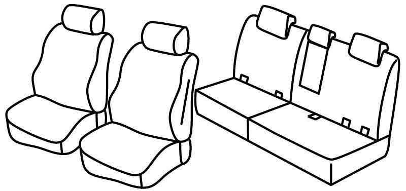 Set coprisedili Superior - Grigio/Nero - su misura per Mercedes ML (10/11>12/15)