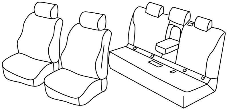 Set coprisedili Superior - Nocciola - su misura per Mercedes Classe C 4p (03/14>05/21)