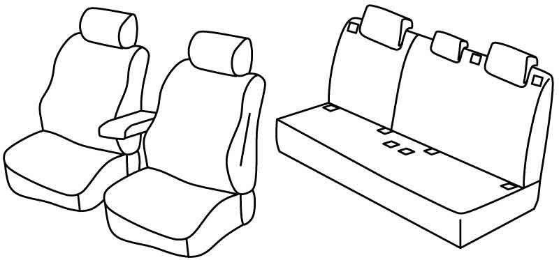 Set coprisedili Superior - Nocciola - su misura per Mercedes Classe A 5p (10/12>05/18)