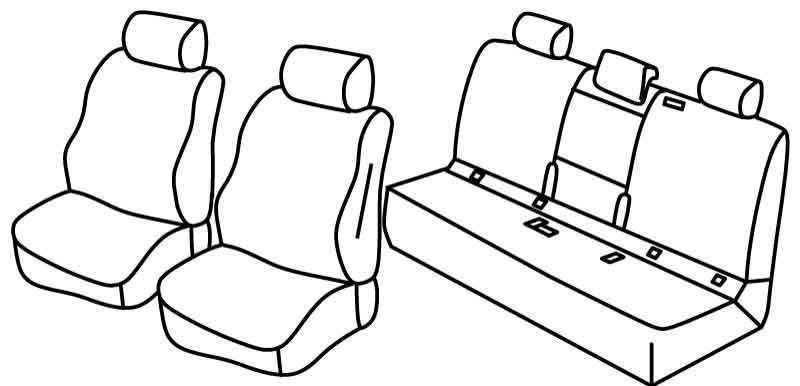 Set coprisedili Superior - Grigio/Nero - su misura per Mercedes GLC Coupè (10/16>)