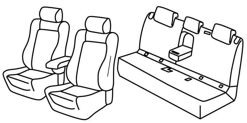Set coprisedili Superior - Beige - su misura per Mercedes GLA (03/14>03/20)