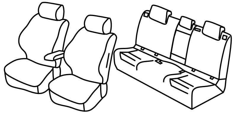 Set coprisedili Superior - Beige - su misura per Mercedes Classe B (02/19>)