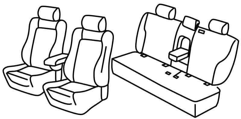 Set coprisedili Superior - Nocciola - su misura per Mercedes Classe E 4p (07/16>)
