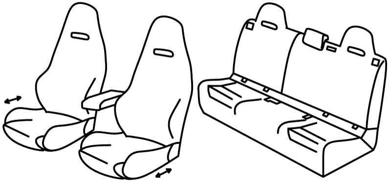 Set coprisedili Superior - Nero/Grigio - su misura per Mercedes Classe A 5p (10/12>05/18)