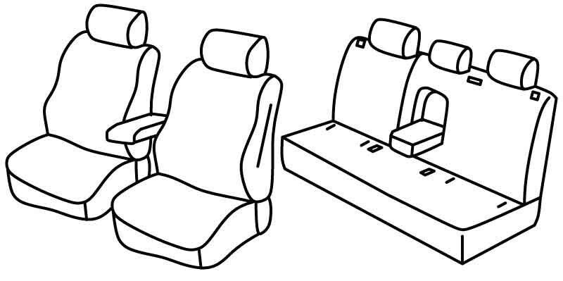 Set coprisedili Superior - Beige - su misura per Mitsubishi Outlander (05/03>01/07)