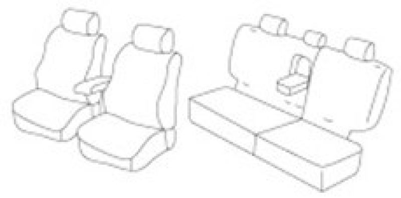 Set coprisedili Superior - Nero/Blu - su misura per Mitsubishi Pajero 5p (04/00>10/06)